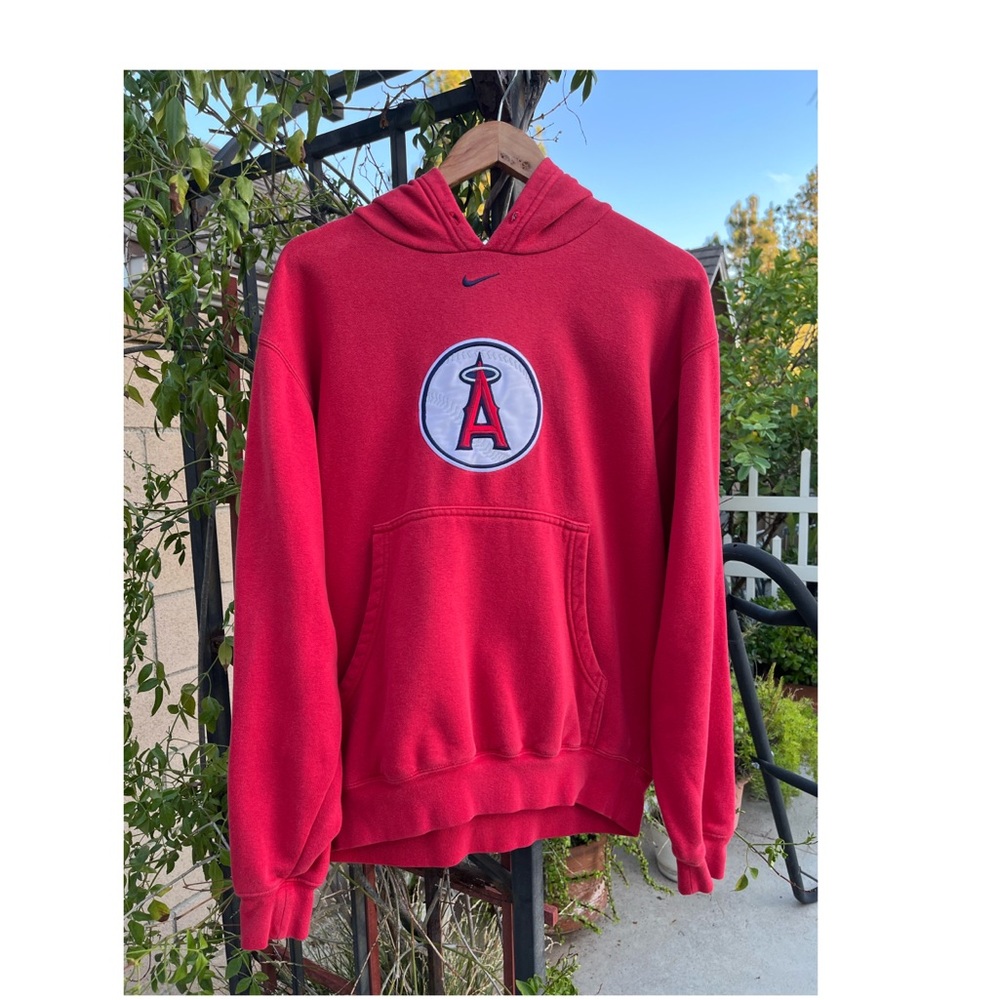 Vintage Early 2000s Anaheim Angels Nike Center Swoosh Hoodie